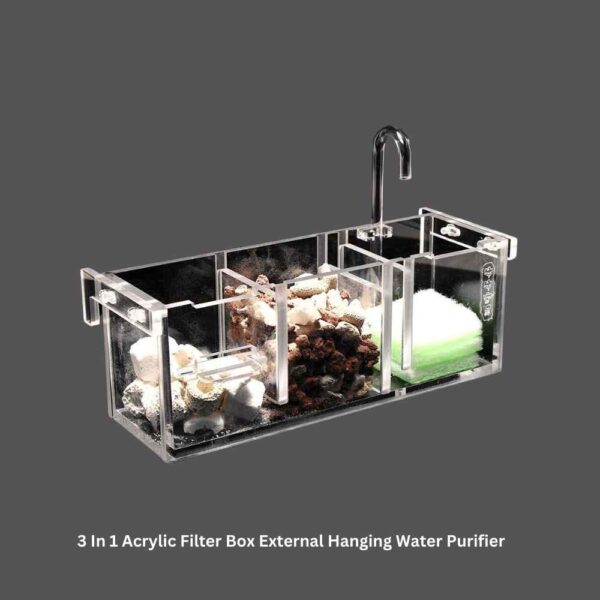 3 In 1 Acrylic Filter Box External Hanging Water Purifier