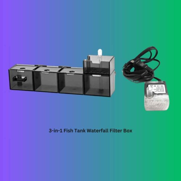 3-in-1 Fish Tank Waterfall Filter Box
