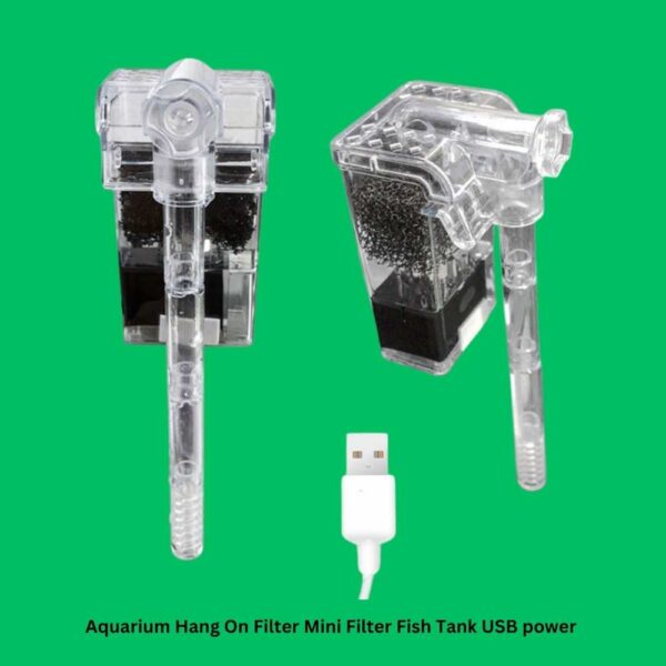 Aquarium Hang On Filter Mini Filter Fish Tank USB Power